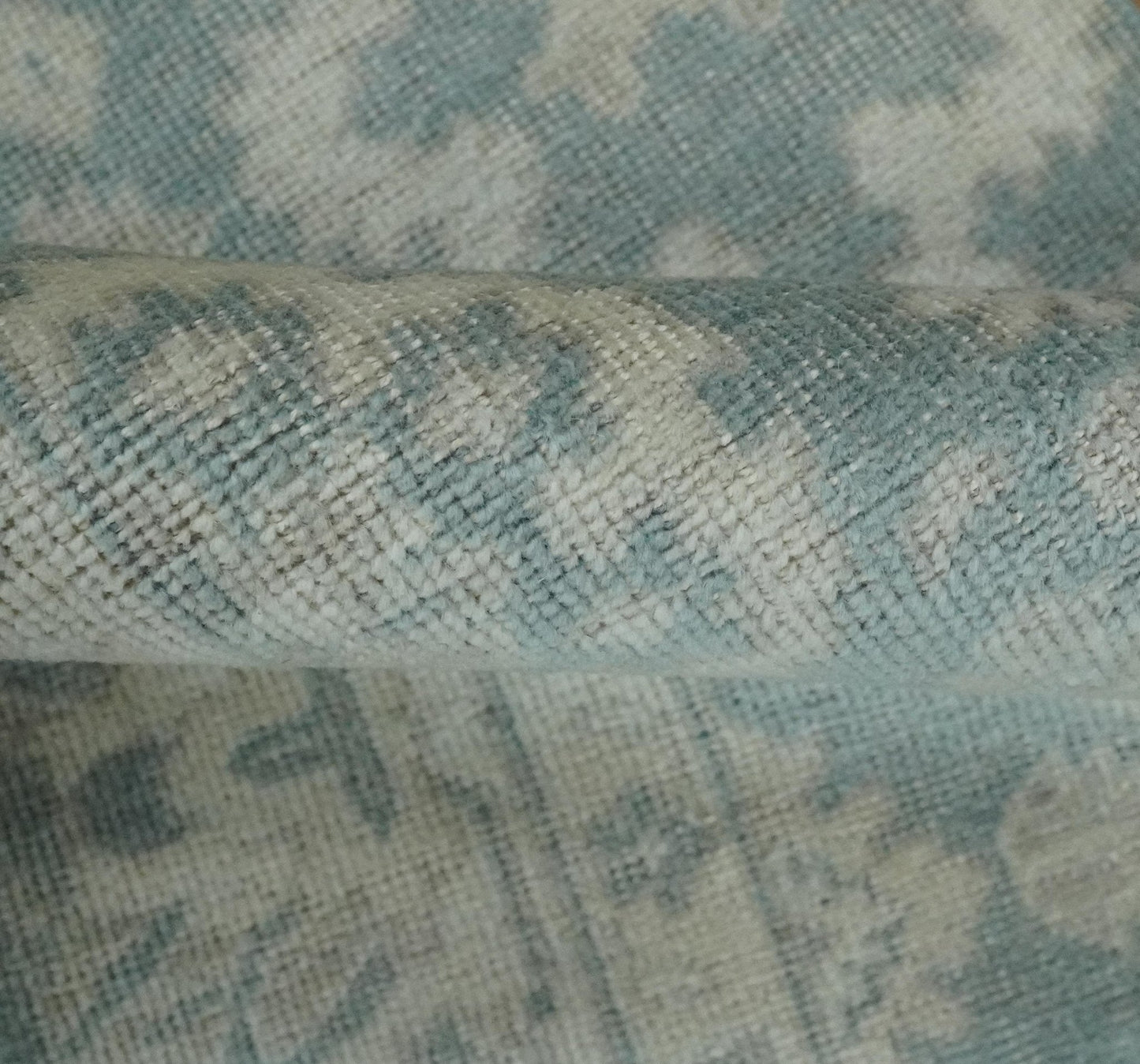 Antique Style Ivory and Gray Hand Knotted Traditional Oushak 2x4 wool Bedside Rug - Nuvé