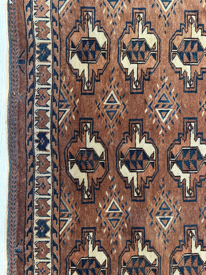 Antique Tekke Yomud Yomut Saryk Chuval Rug Bag Face, Turkmen Rug, Turkoman Rug 2’6”x3’9” - Nuvé