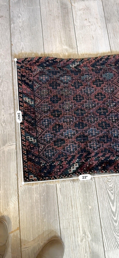 Antique Tribal Baluch Bag Bag Face - 22" X 24" - Nuvé