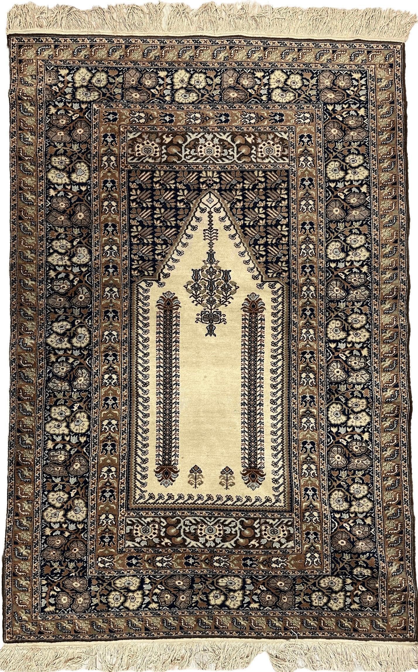 Antique Turkish Panderma Prayer Rug - Nuvé