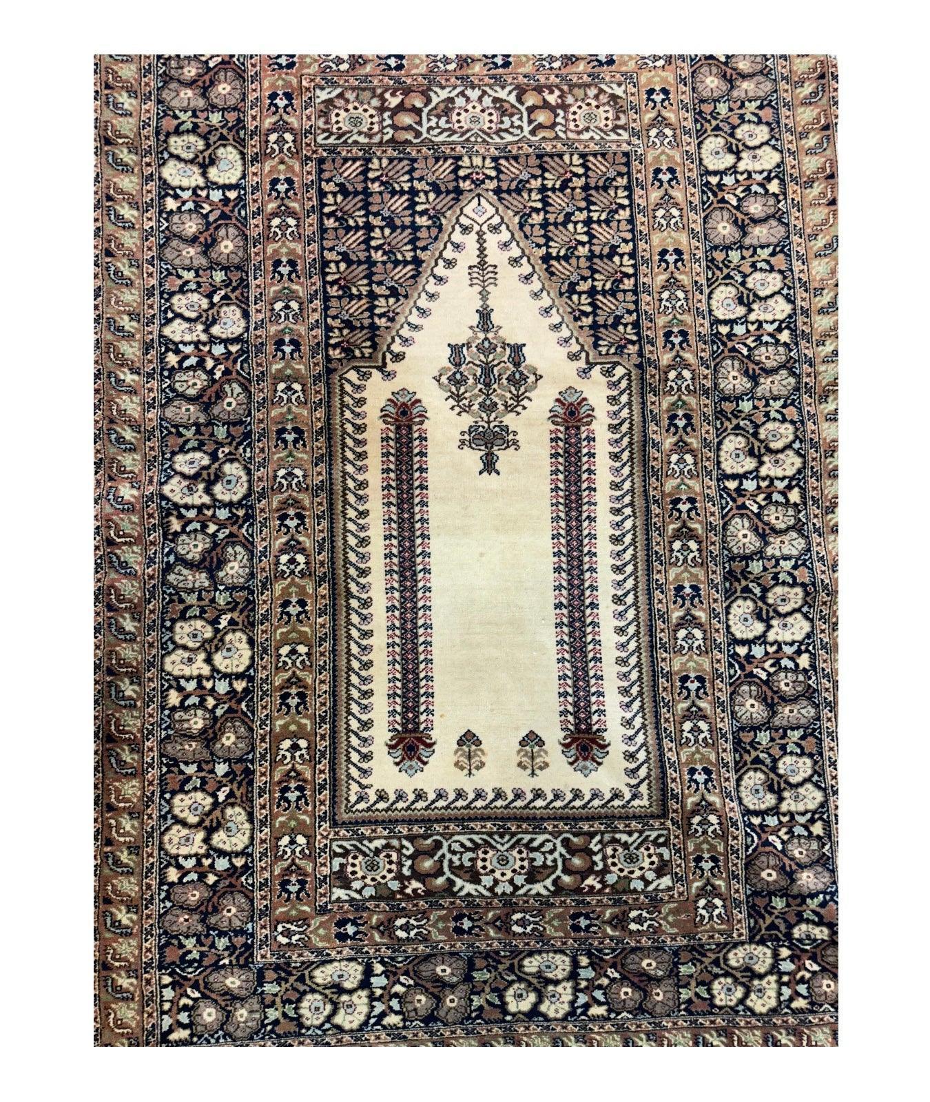Antique Turkish Panderma Prayer Rug - Nuvé