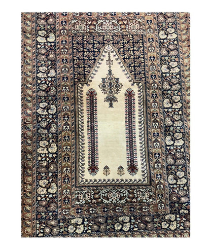 Antique Turkish Panderma Prayer Rug - Nuvé