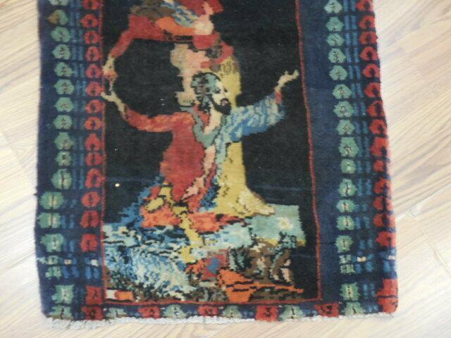 ANTIQUE UNIQUE PICTORAL OMARKHAYYAM RUG 1.5x1.8 Ft - Nuvé