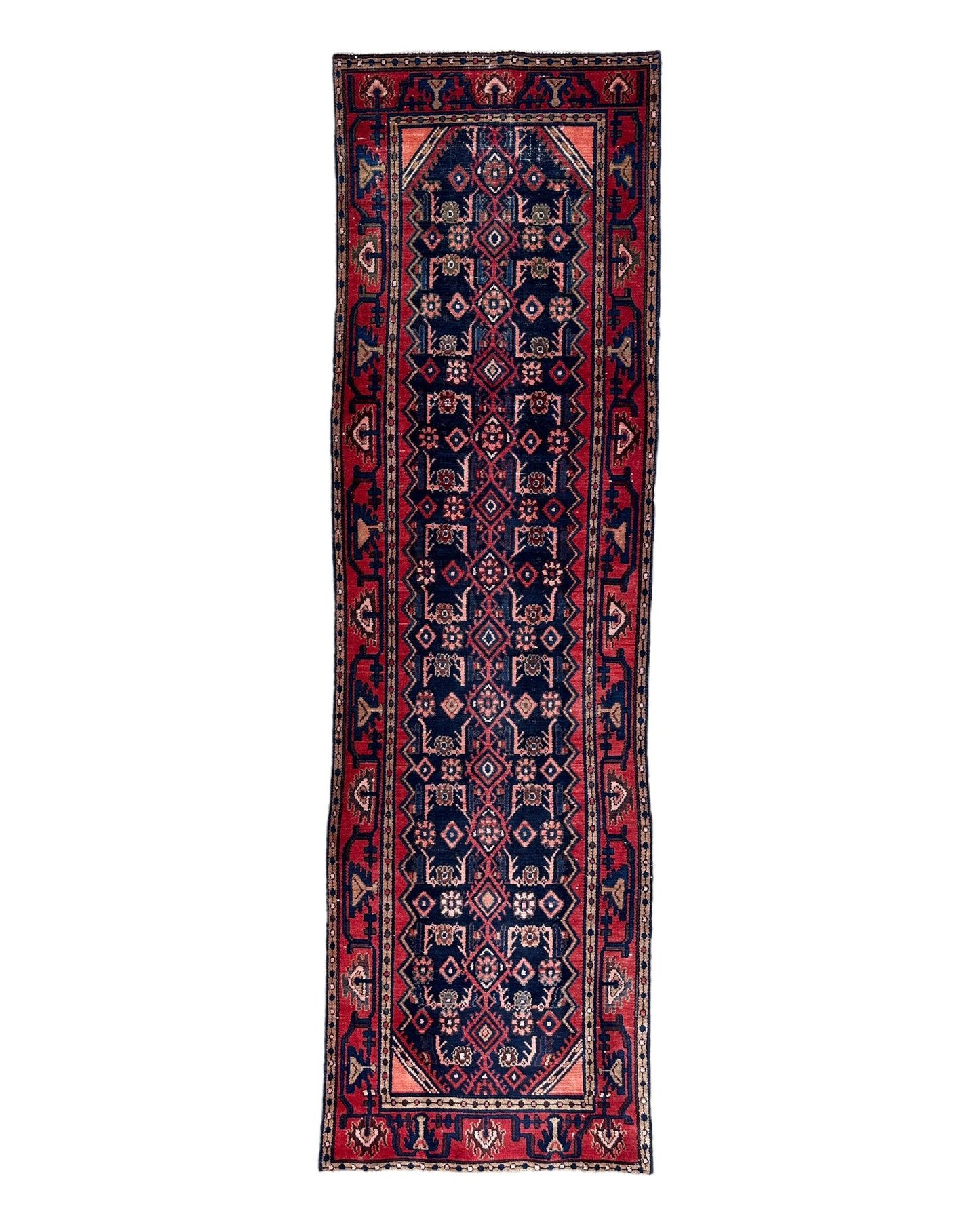 Antique Vegetable Dye Malayer Persian Runner Rug 3x10’4” - Nuvé