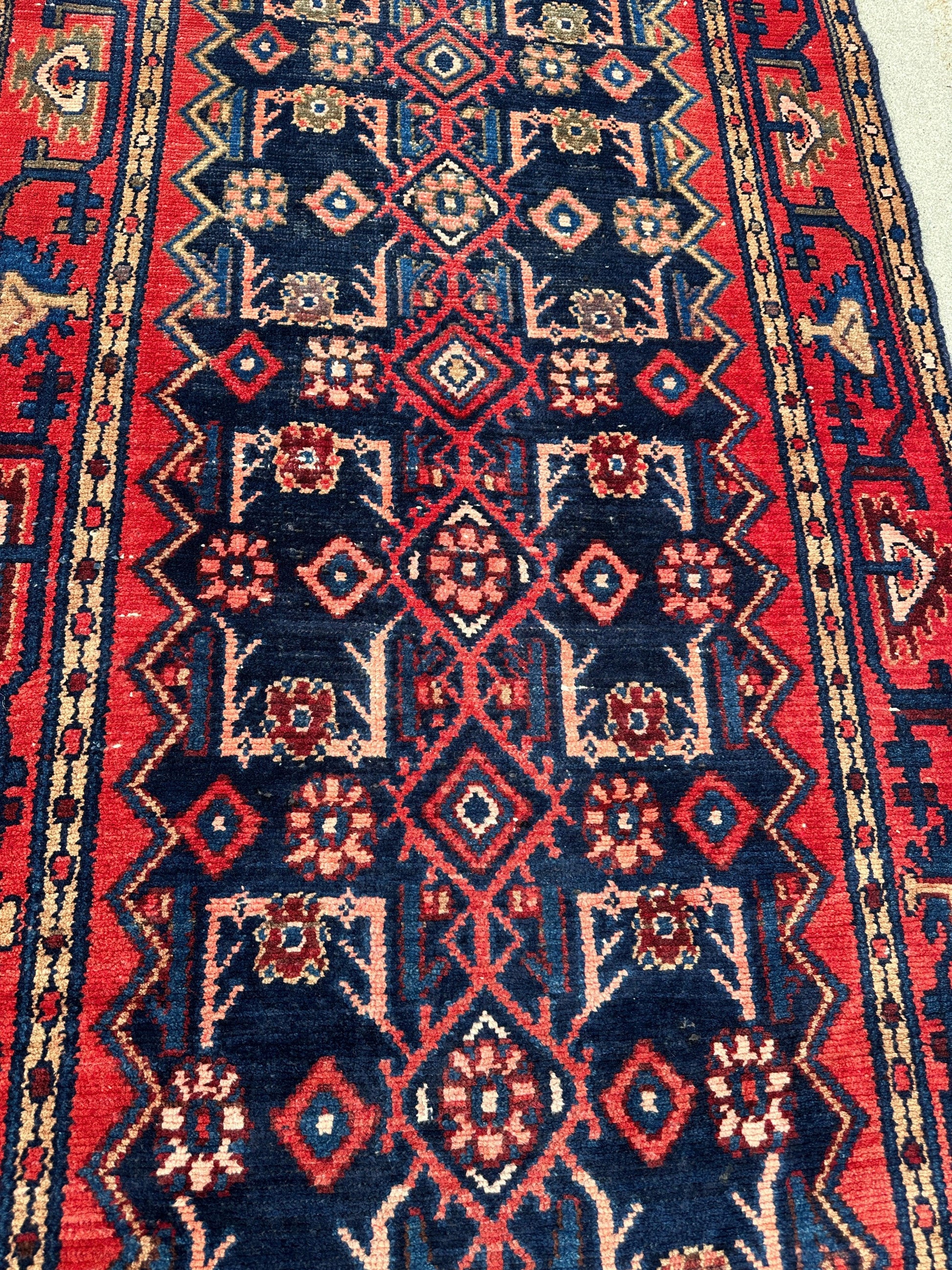 Antique Vegetable Dye Malayer Persian Runner Rug 3x10’4” - Nuvé