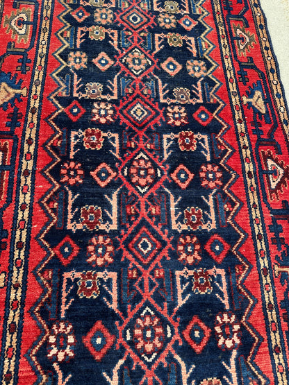 Antique Vegetable Dye Malayer Persian Runner Rug 3x10’4” - Nuvé