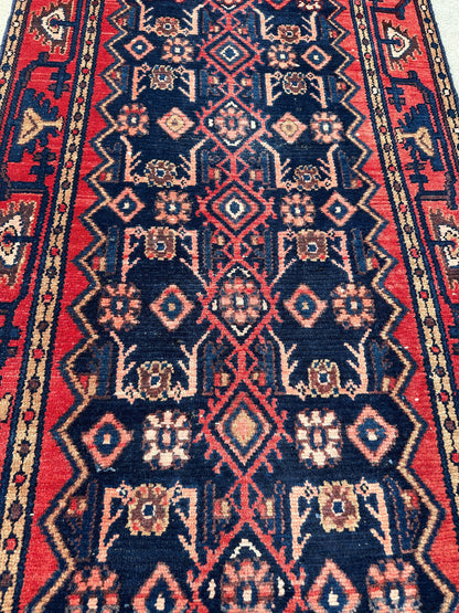 Antique Vegetable Dye Malayer Persian Runner Rug 3x10’4” - Nuvé