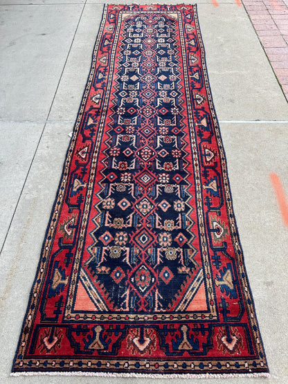 Antique Vegetable Dye Malayer Persian Runner Rug 3x10’4” - Nuvé