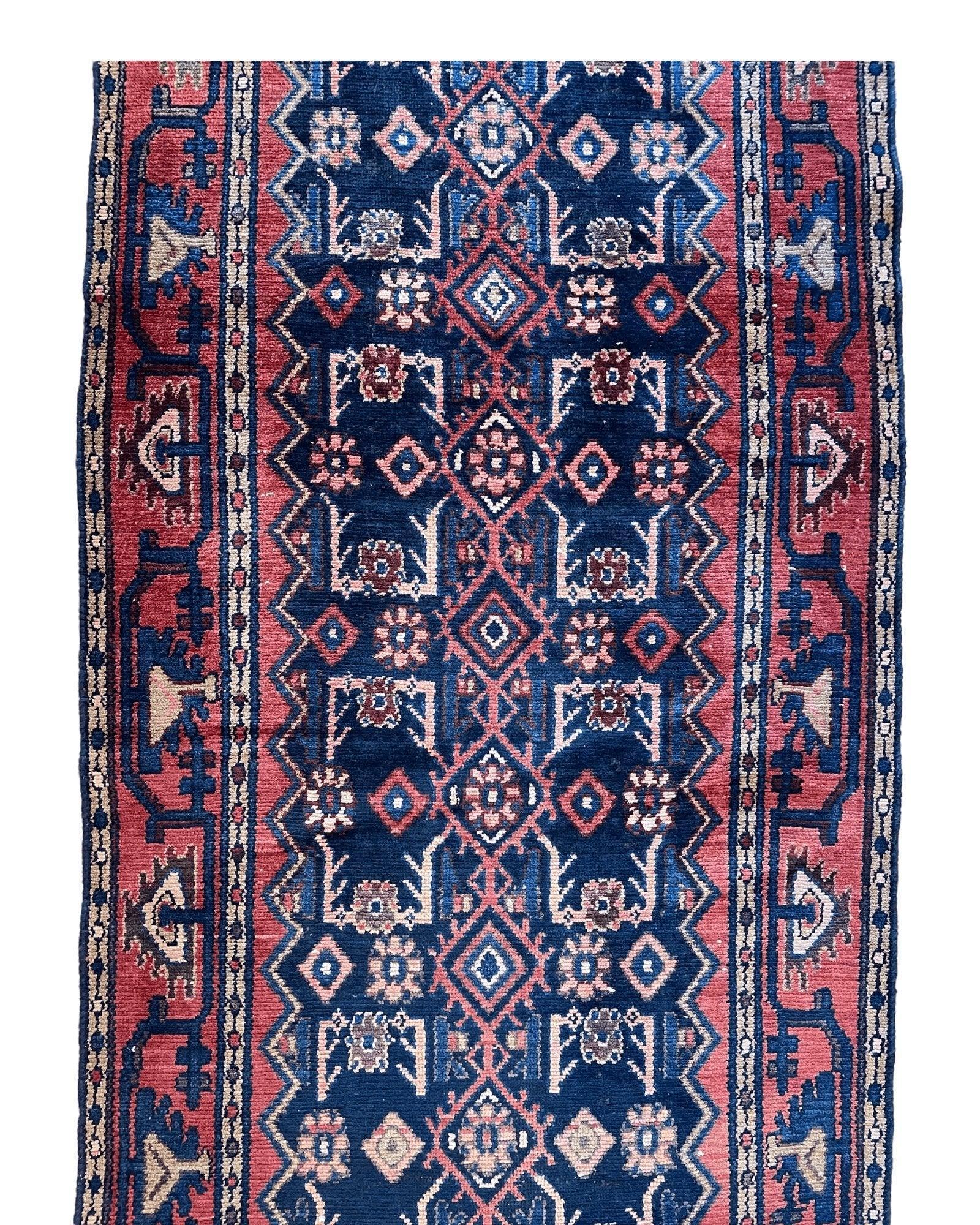 Antique Vegetable Dye Malayer Persian Runner Rug 3x10’4” - Nuvé