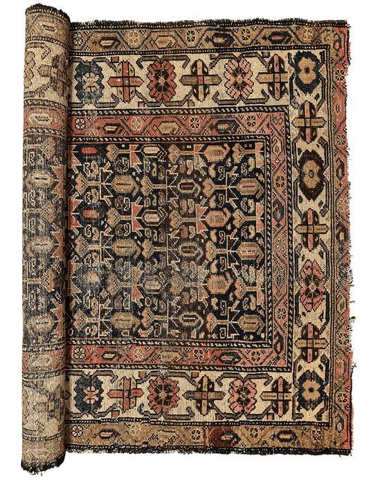 Antique Worn Late 19th Century Persian Rug 3’3” x 6’ - Nuvé