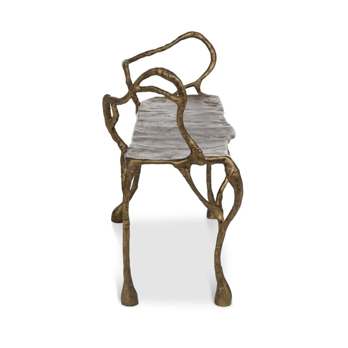 Antique Gold Organic Branch Bench - Nuvé
