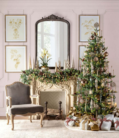 Antique White Fireplace Mantel with Distressed Vintage Finish - Nuvé