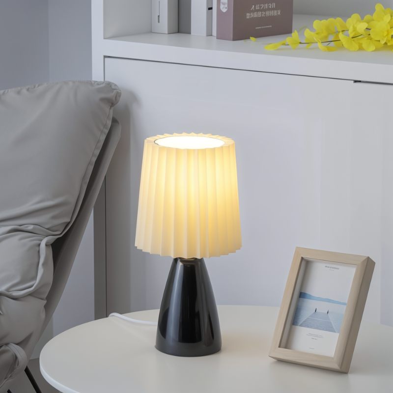 Residence Supply Apollo table lamp with a sleek base and fabric shade, ideal for modern living room or bedside decor.