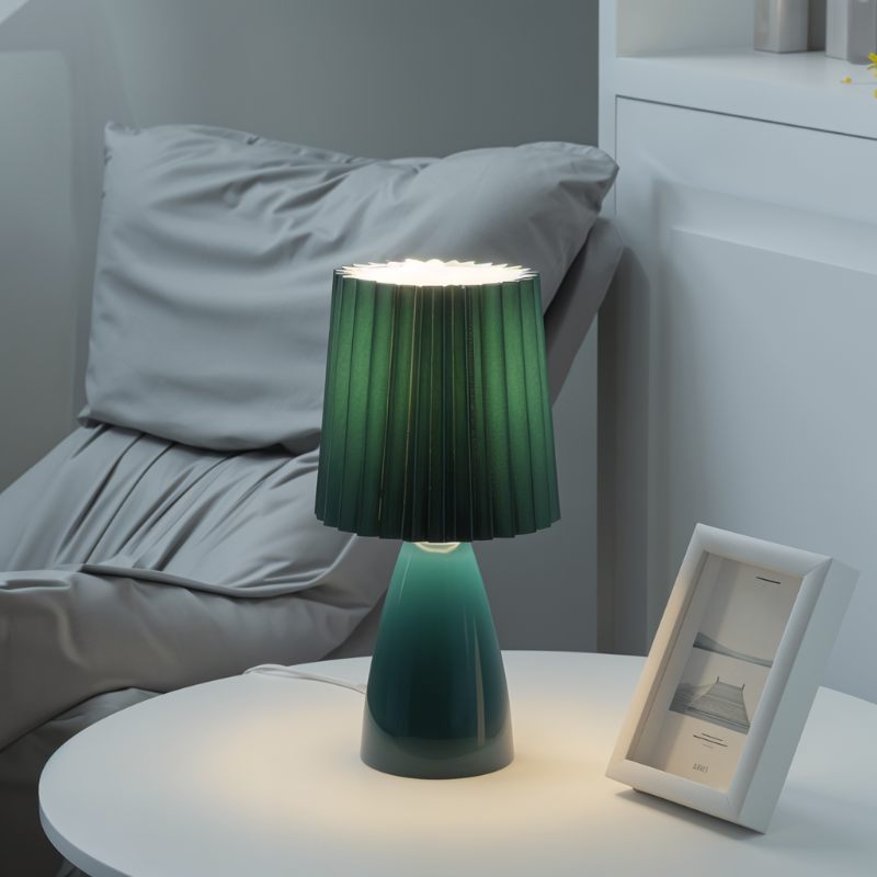 Residence Supply Apollo table lamp with a modern design, featuring a sleek base and a fabric lampshade.