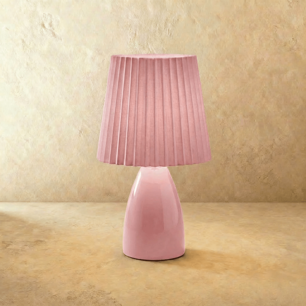Residence Supply Apollo table lamp with a sleek modern design and a cylindrical shade on a wooden base.