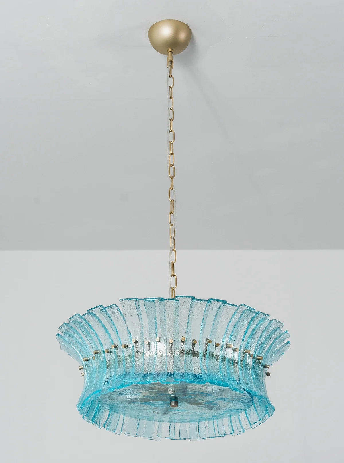 Aquamarine Calyra Tiered Glass Chandelier