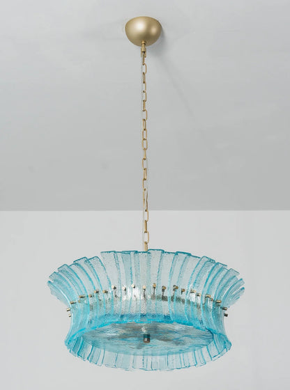 Aquamarine Calyra Tiered Glass Chandelier