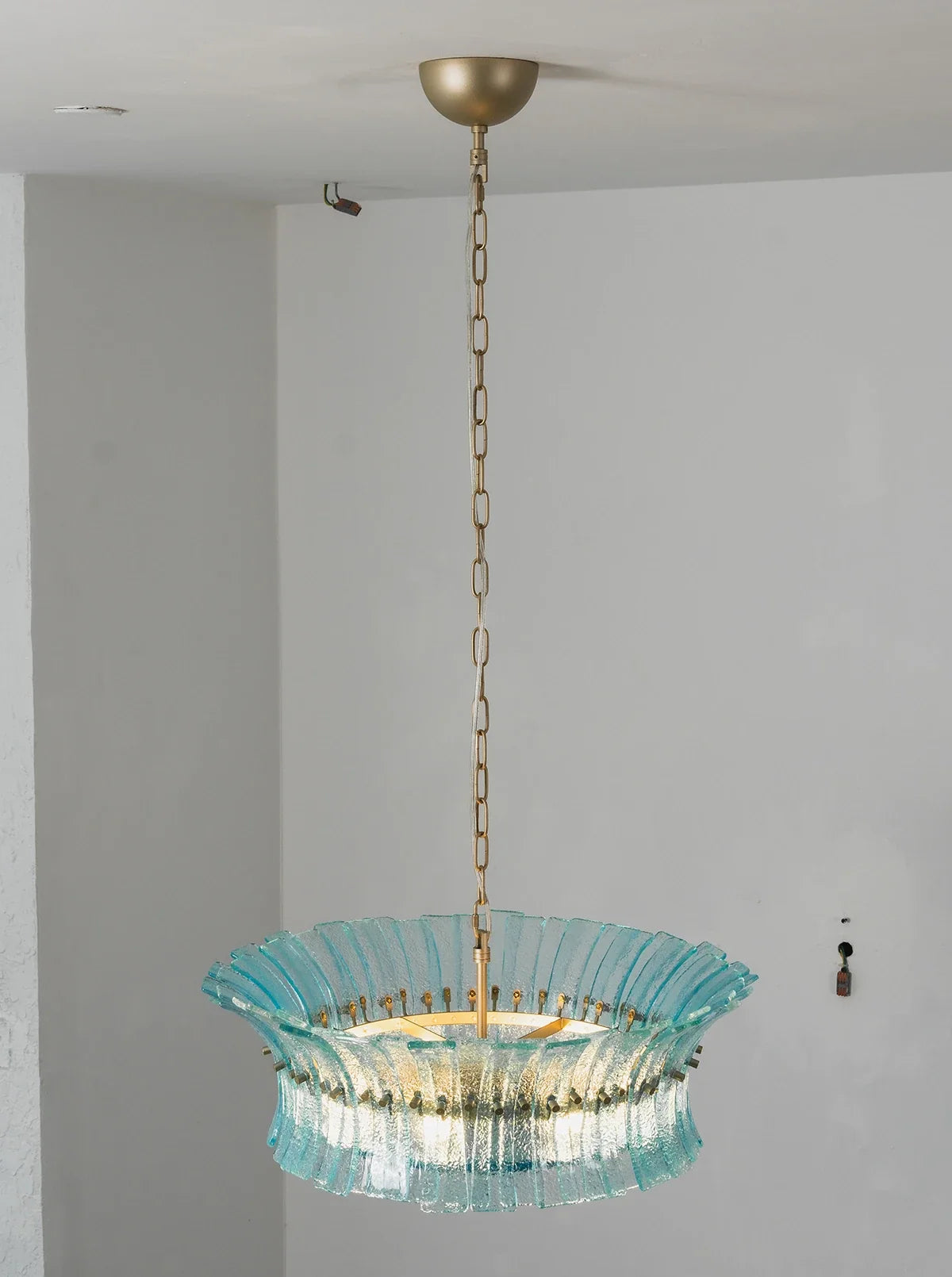 Aquamarine Calyra Tiered Glass Chandelier