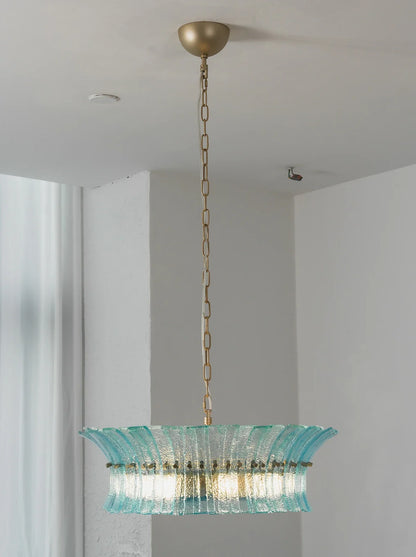 Aquamarine Calyra Tiered Glass Chandelier