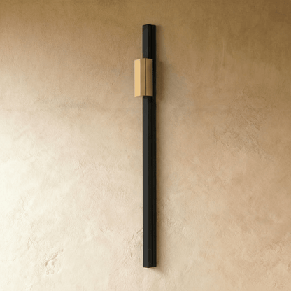 Residence Supply Arth Pull Bar in matte black, a sleek cabinet pull handle with a modern design for home and garden furniture.