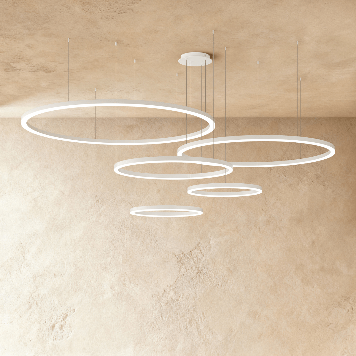 Elegant Aryana Chandelier by Residence Supply featuring multiple glass globes and a modern metal frame for stylish lighting.