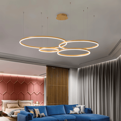 Elegant Aryana chandelier by Residence Supply featuring multiple glass pendant lights and a polished metal frame.