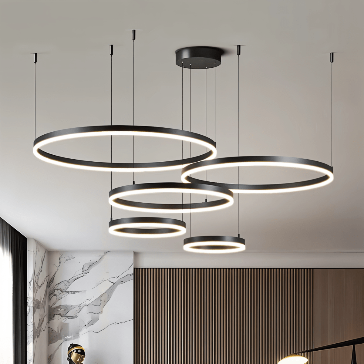 Elegant Aryana Chandelier by Residence Supply featuring intricate crystal details and a modern gold finish.