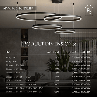 Elegant Aryana Chandelier from Residence Supply with multiple hanging light fixtures and crystal accents, showcased against a neutral background.
