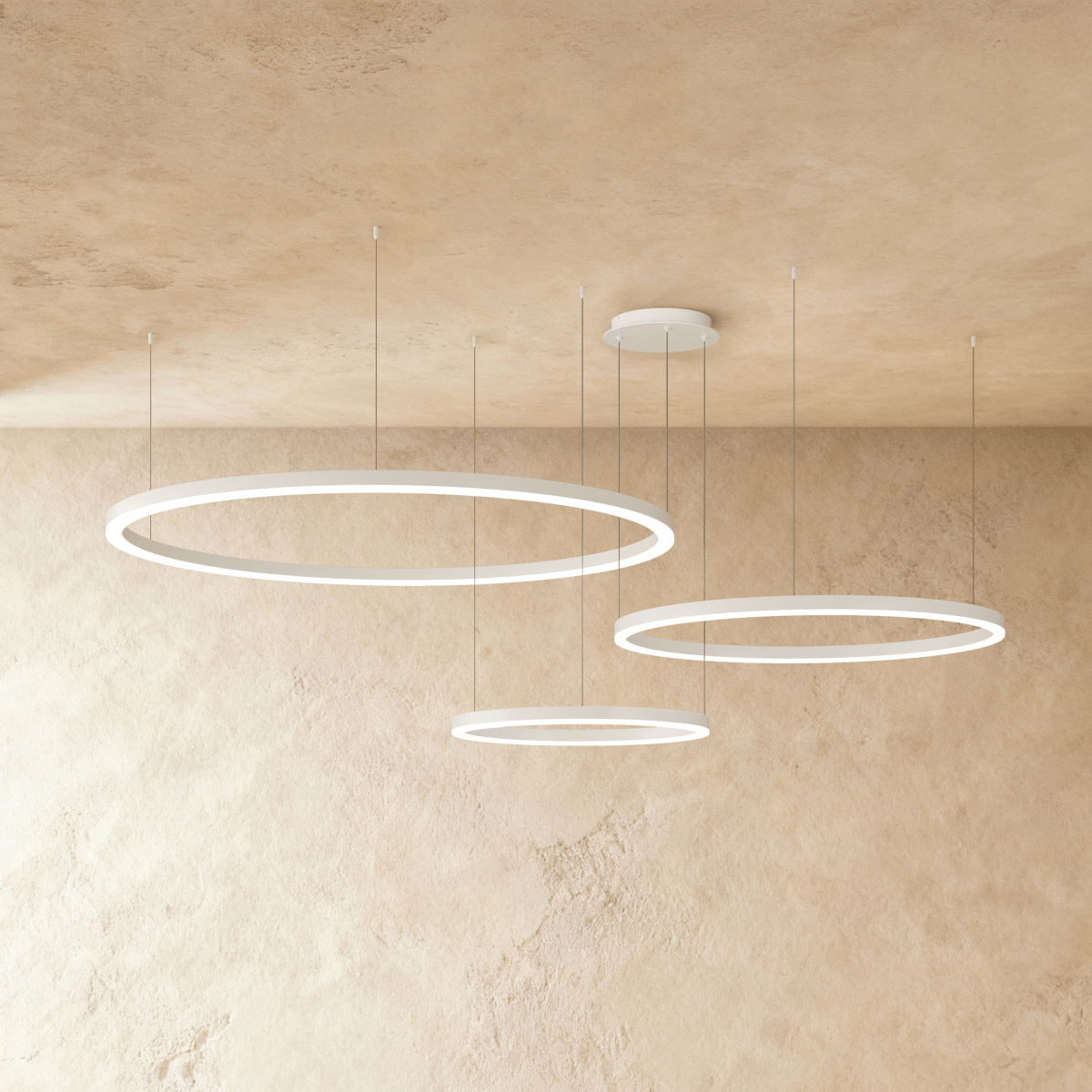 Elegant Aryana Chandelier by Residence Supply featuring multiple glass pendant lights and a sleek modern design.