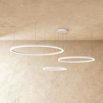 Elegant Aryana Chandelier by Residence Supply featuring multiple glass pendant lights and a sleek modern design.