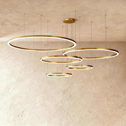 Elegant Aryana Chandelier by Residence Supply featuring multiple glass pendant lights and a sleek metal frame.