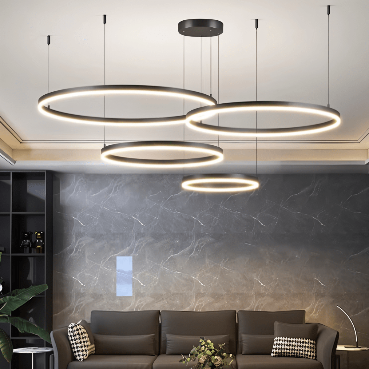 Aryana Chandelier by Residence Supply featuring elegant hanging crystal lights with a modern design and metallic finish.