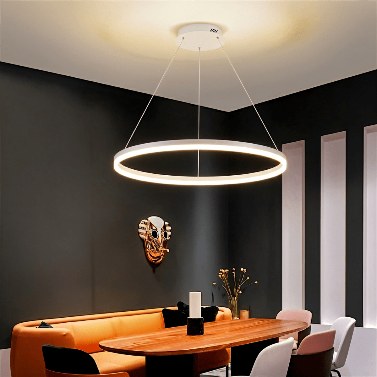 Elegant Aryana chandelier with multiple glass arms and warm lighting, designed by Residence Supply for modern interior decor.