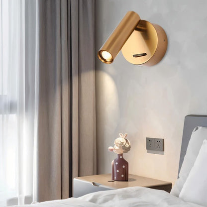 Brass bedside reading lamp from Residence Supply with adjustable arm and modern design, ideal for bedroom lighting.