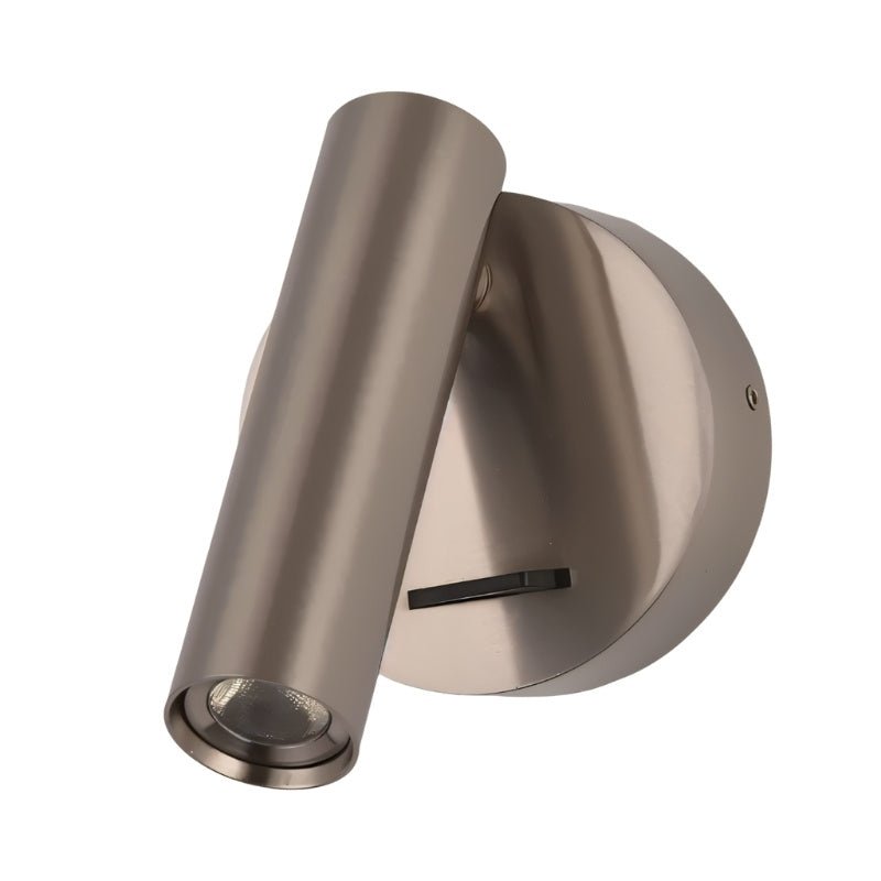 Residence Supply Asmra bedside reading lamp in nickel finish, with adjustable arm and modern design for bedside illumination.