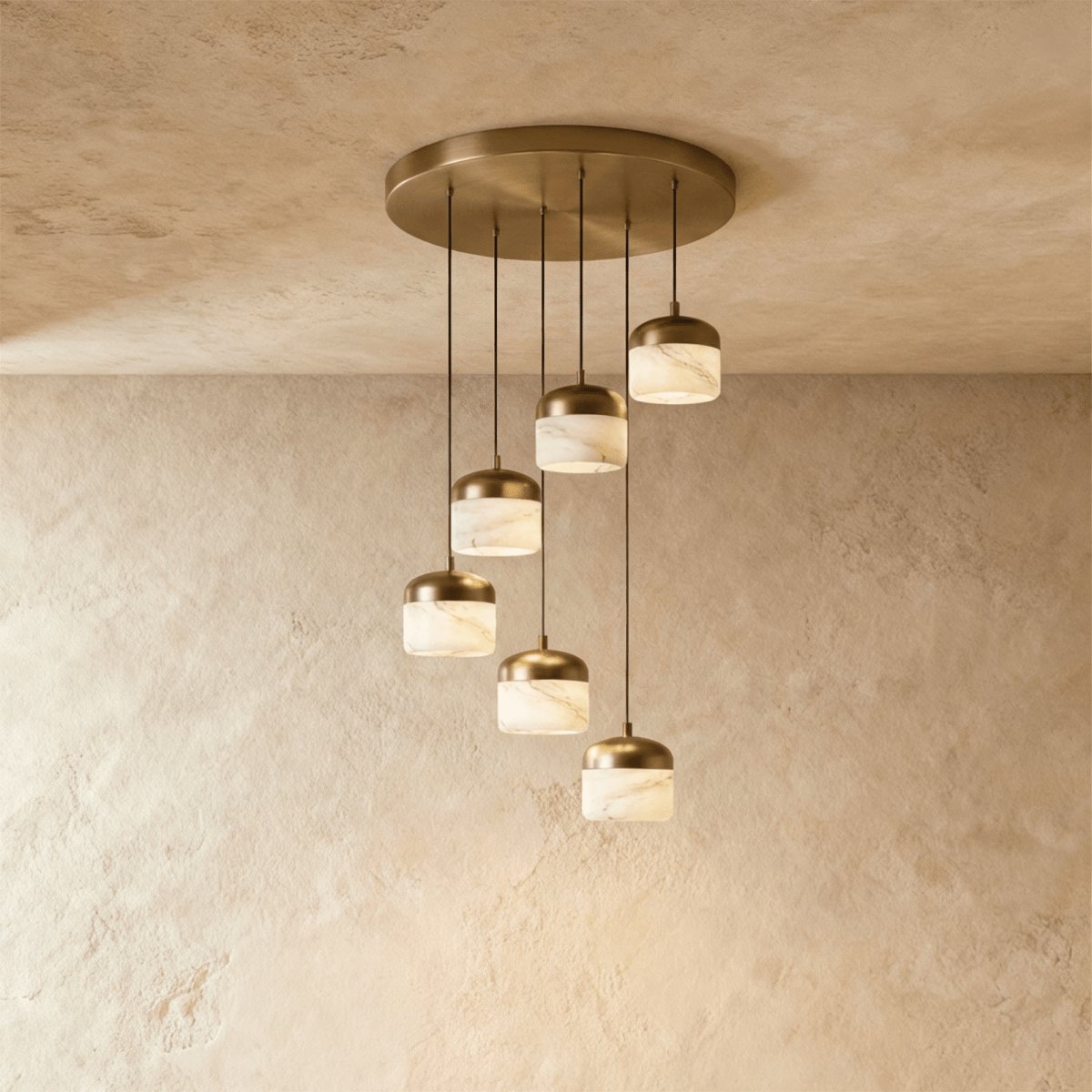 Asta Alabaster Pendant Light by Residence Supply showcasing a sleek alabaster glass shade hanging from a modern fixture.