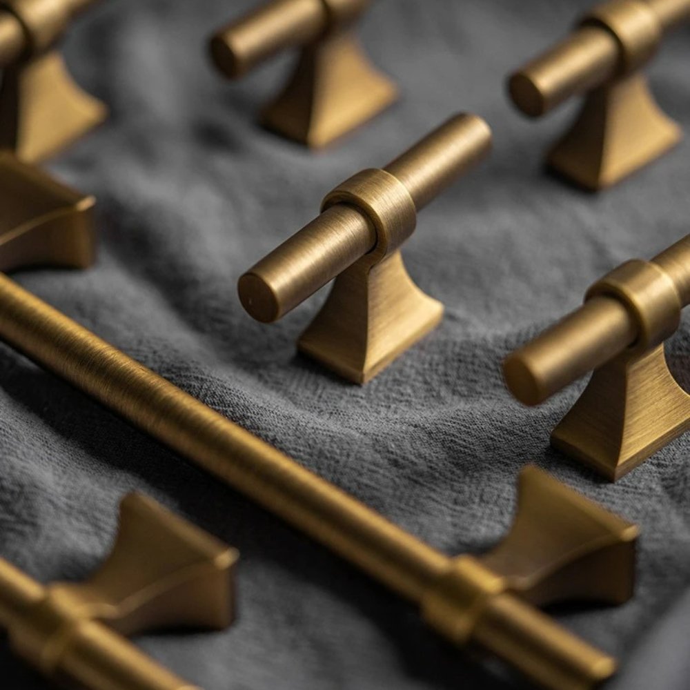 Atiq Brass Knob & Pull Bar - Nuvé