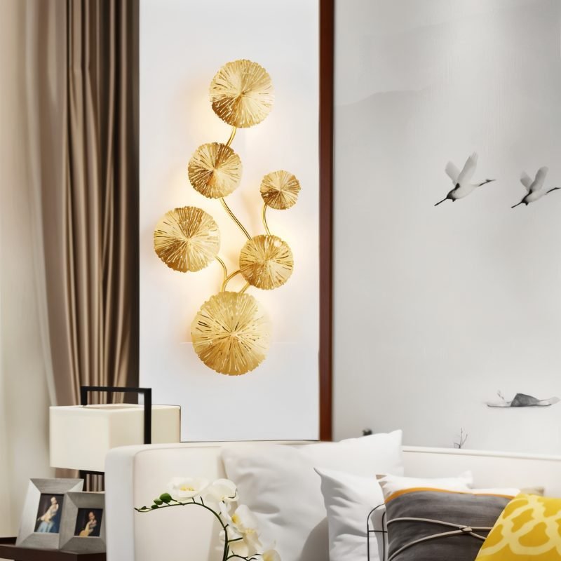 Aurelia Illuminated Art by Residence Supply featuring a glowing abstract design on a framed canvas.