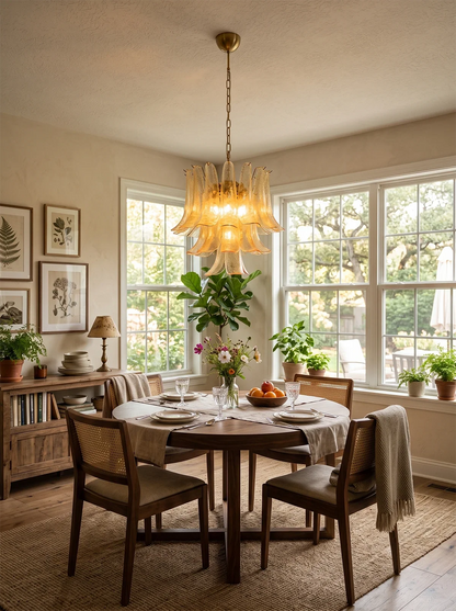 Auriane Pebbled Champagne Glass Chandelier