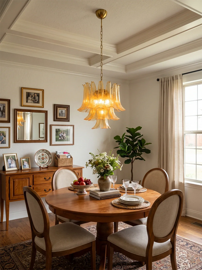Auriane Pebbled Champagne Glass Chandelier