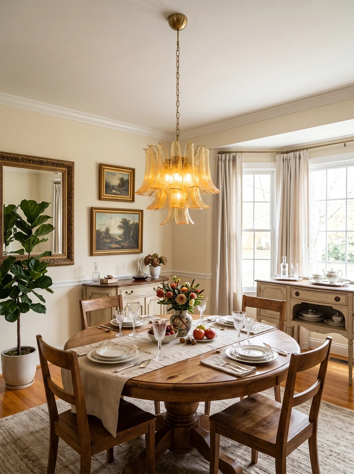 Auriane Pebbled Champagne Glass Chandelier