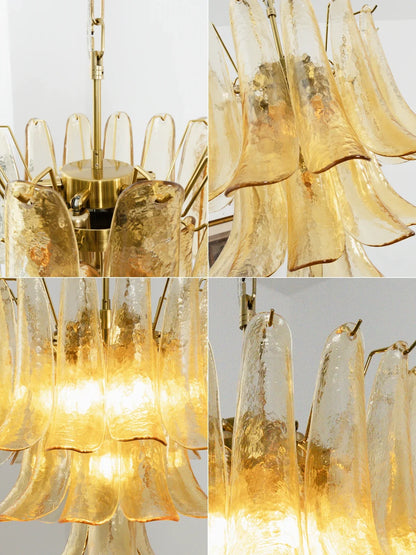 Auriane Pebbled Champagne Glass Chandelier