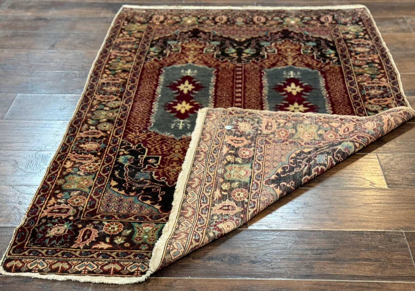 Antique Turkish Rug 4x6, Unique Rare Carpet - Nuvé