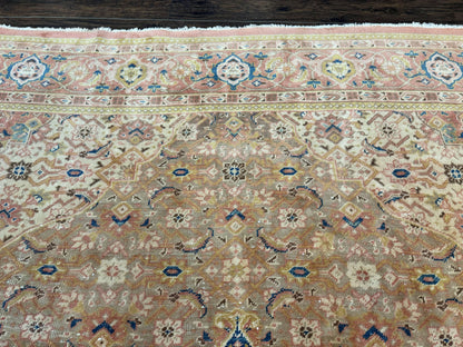 Antique Persian Tabriz Khoy Rug 8x10, Handmade Wool Carpet, Light Green Beige, Vintage Rug for Modern Home - Nuvé