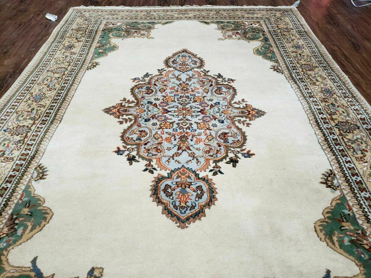 6' X 9' Vintage Handmade India Open Field Tribal Wool Rug Carpet Medallion Nice