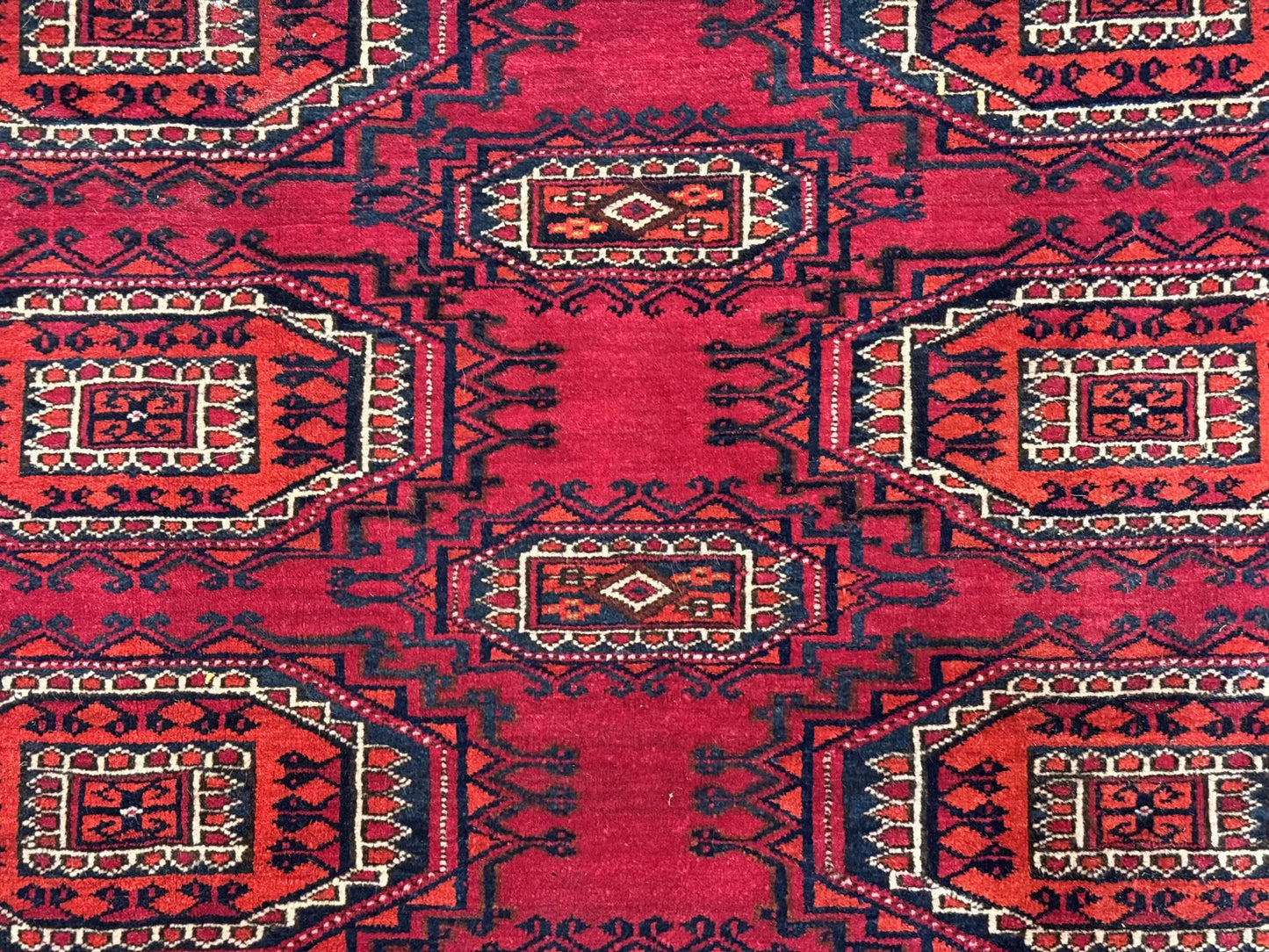 Antique Turkoman Salor Rug, Turkoman Textile, Fine 400 KPSI, Red, Persian Tribal Rug - Nuvé