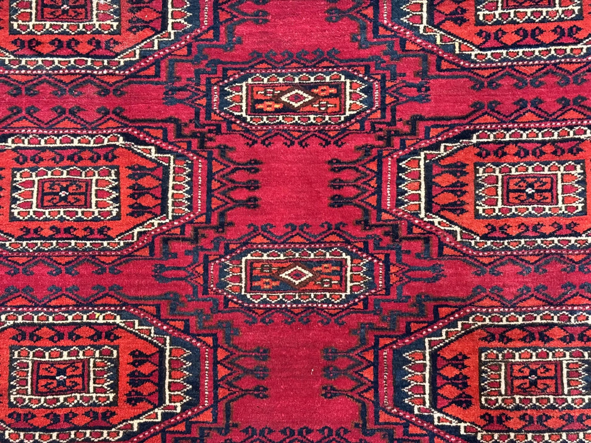 Antique Turkoman Salor Rug, Turkoman Textile, Fine 400 KPSI, Red, Persian Tribal Rug - Nuvé