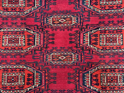 Antique Turkoman Salor Rug, Turkoman Textile, Fine 400 KPSI, Red, Persian Tribal Rug - Nuvé