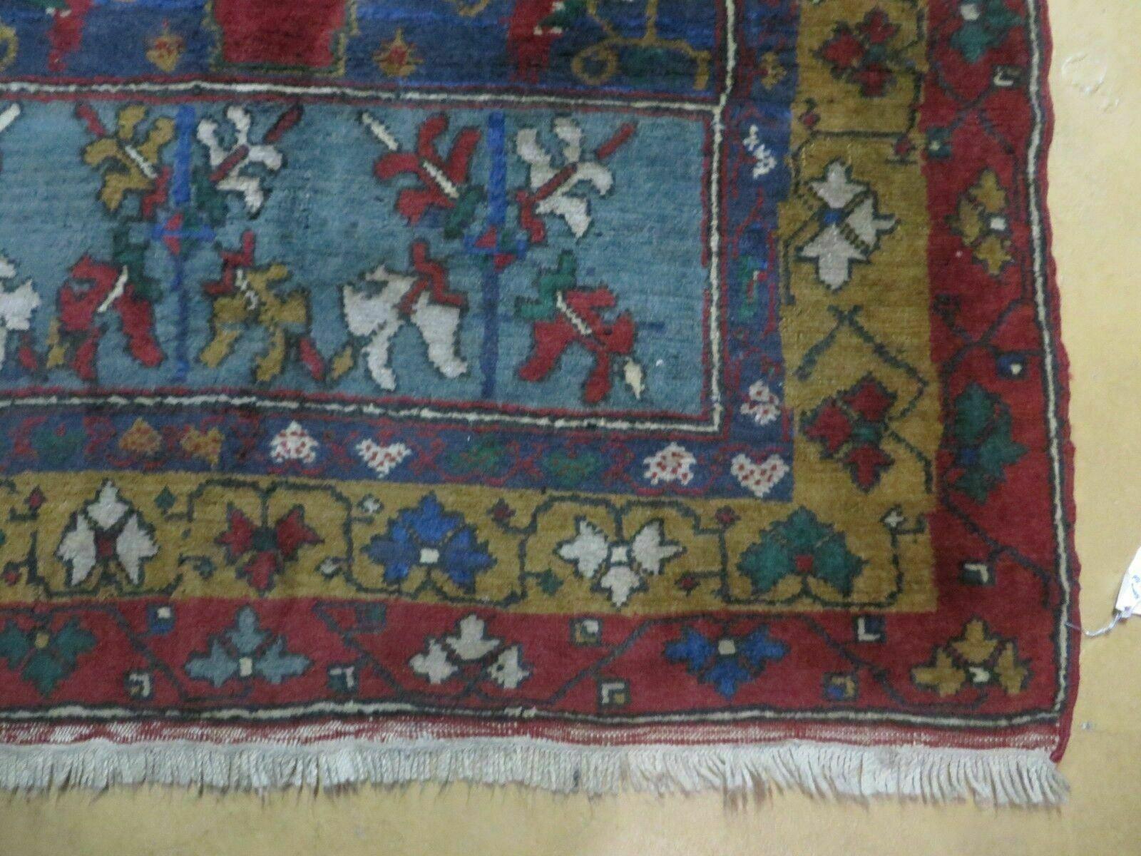 4' X 8' Vintage Handmade Turkish Kazak Pattern Wool Rug Carpet Nice # 105 - Nuvé