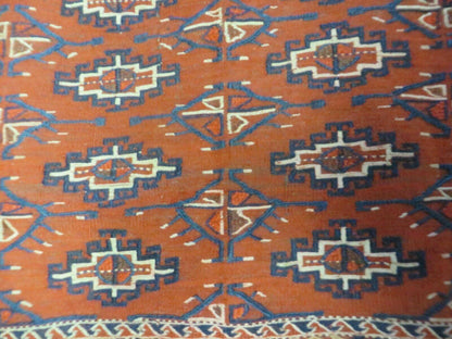 2'8" X 4' Antique Handmade Tribal Wool Rug Pillow Case Yamud Flat Weave Diamond - Nuvé